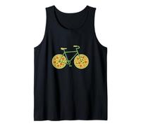 Bicicletta con Pizze Come Ruote Divertente Cibo Amante Citazione Canotta