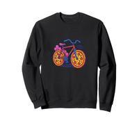 Bicicletta con Pizze Come Ruote Divertente Cibo Amante Citazione Felpa