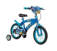 Bicicletta con Rotelle da Bambino Stitch Bici Blu Ruota 14 Pollici