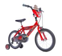 Bicicletta da Bambino Cars Ruota 16 Pollici Bici con Rotelle Freni