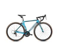 Bicicletta da città, Bici da strada in carbonio 18 velocità 700Cx25C pneumatico ammortizzatore anteriore forcella diverse misure multicolore(Blue,22-54Cm)
