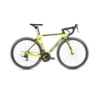 Bicicletta da città, Bici da strada in carbonio 18 velocità 700Cx25C pneumatico ammortizzatore anteriore forcella diverse misure multicolore(Yellow,22-48Cm)