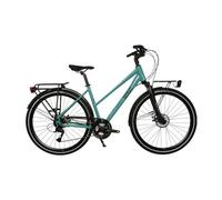 Bicicletta da citta bicyklet a pedalata assistita shimano acera altus 8v blu