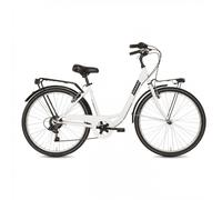 Bicicletta da Città Donna Vicolo 26.2, Ruote 26", Shimano 6V, Bianco