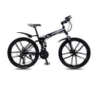 Bicicletta da città, Mountain Bike Telaio in acciaio ad alto tenore di carbonio Doppi freni a disco 21-30 velocità Multicolore(Black Sier,24 Speed)