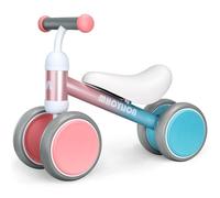 Bicicletta da corsa a partire da 1 anno, giocattolo per bambini con 4 ruote per 10-24 mesi, bicicletta per ragazzi e ragazze, idea regalo, colore rosa sfumato