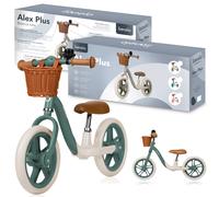 lionelo Alex Bici senza pedali per bambini da 3 anni fino 30kg Resistente e leggera solo 3kg Ruote in schiuma EVA 30cm Manubrio e sella regolabili Blocco dello sterzo Poggiapiedi Cestino