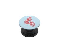 Bicicletta da equitazione a forma di rana divertente per ciclisti PopSockets PopGrip Adesivo