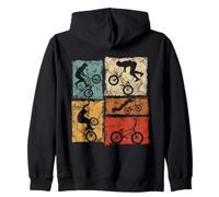 Bicicletta da Motociclista BMX con Grafica per Uomini e Bambini, Stile retrò Felpa con Cappuccio