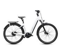 Bicicletta da mountain bike in alluminio CUBE Bikes Kathmandu Hybrid Deluxe Pro 800 Blanc