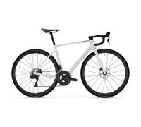 Bicicletta da strada megamo raise 15 shimano 105 di2 12v 700 mm bianca 2027