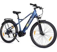 Bicicletta da Trekking Eleglide C1 con motore centrale da 250W, ruote da 27,5 pollici, batteria da 522Wh, autonomia di 150 km, sospensione idraulica e freni a disco idraulici (Blu) - Nouvo