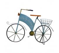 Bicicletta Decorativa Cestino Posteriore Bicicletta Retrò Azzurro per Paesaggio