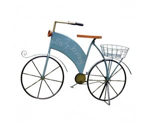 Bicicletta Decorativa Cestino Posteriore Bicicletta Retrò Azzurro per Paesaggio