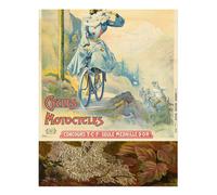 Bicicletta d'epoca arte da parete pubblicità classica per biciclette scena...