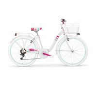 Bicicletta Donna MBM Fleur 26" 6 Velocità-Bianco