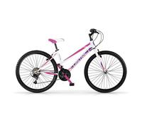 Bicicletta Donna MTB MBM District 27 5" con Cambio 18 Velocità-Bianco