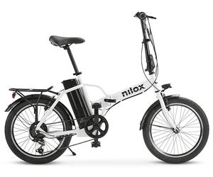 Bicicletta Elettrica Citibike Pieghevole NILOX J1 Pro bianco, ruote da 20",velocità max 25 Km/h, motore 250W, autonomia fino a 40Km, batteria 8000mAh