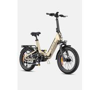 Bicicletta elettrica ENGWE L20 3.0 Pro Gold. Dotata di motore centrale da 100 Nm, ammortizzazione completa, autonomia di 140 km, ricarica rapida in 2 ore, bicicletta elettrica pieghevole con GPS antif