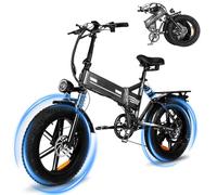 Bicicletta Elettrica,Motore Potente, Doppia Sospensione 50.8cm Pneumatici Grassi,48V 15AH,Long Range 50km Per I Pendolari e Off-Road Allterrain Great Handing Ebike per Adulti,Carico Massimo 150kg