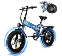 Bicicletta Elettrica,Motore Potente, Doppia Sospensione 50.8cm Pneumatici Grassi,48V 15AH,Long Range 50km Per I Pendolari e Off-Road Allterrain Great Handing Ebike per Adulti,Carico Massimo 150kg