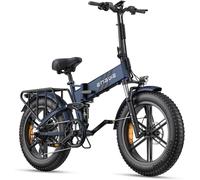 Bicicletta elettrica pieghevole ENGWE ENGINE PRO 2.0 da 750 W con pneumatico grasso da 20 x 4,0 pollici, batteria rimovibile da 16 Ah, sospensione completa, 8 velocità - Blu - Nouvo
