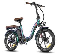 Bicicletta elettrica pieghevole Fafrees F20+ Pro, motore da 250 W, batteria da 36 V 25 AH, pneumatici da 20 x 3,0 pollici - Nebula Teal - Nouvo