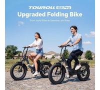 Bicicletta Elettrica Pieghevole Touroll S2 Pro 720 Wh Blu