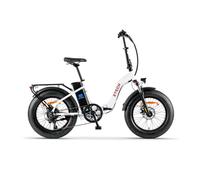 Bicicletta Elettrica Pieghevole Z-Tech ZT-89-E Folding Etna 250W 36V 10.4Ah Batteria Litio-Bianco
