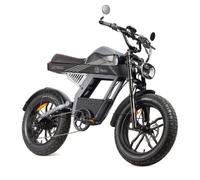 Youin BK7100 Bicicletta Elettrica Pieghevole Fat Bike 20 Pollici 100km Autonomia Freni Idraulici Sospensione Totale Cambio Altus 7 Velocità Schermo LCD Batteria Rimovibile