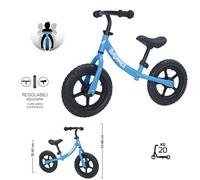 Bicicletta Equilibrio Regolabile Senza Pedali con Telaio Accesso Agevolato