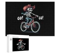 Bicicletta Equitazione Scheletri Ciclismo Puzzle per Adulti Famiglia Attività Giochi Home Decor Puzzle 300 PCS