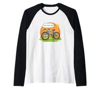Bicicletta Era Due Stanchi Troppo Stanco Divertente papà Scherzo Umorismo Maglia con Maniche Raglan