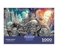 Bicicletta fantasma 1000 Pezzi Gioco Di Puzzle Per Sfide Familiari Divertenti Motore Steampunk che Può Essere Incorniciato Per Decorazione E Dato Come Regalo Perfetto 70x50cm/1000pcs