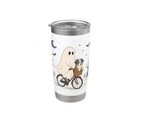 Bicicletta Fantasma Con Australian Shepherd Per La Notte Di Bicchiere termico in acciaio inox doppia parete
