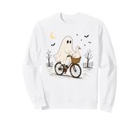 Bicicletta Fantasma con Oca Notte di Halloween Felpa