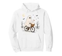 Bicicletta Fantasma con Oca Notte di Halloween Felpa con Cappuccio