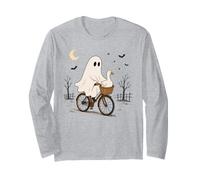 Bicicletta Fantasma con Oca Notte di Halloween Maglia a Manica