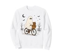 Bicicletta Fantasma Dell'orso Notte di Halloween Felpa