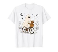 Bicicletta Fantasma Dell'orso Notte di Halloween Maglietta