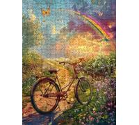 Bicicletta Farfalla Puzzle 5000 Pezzi, 3D Puzzle per Adulti Impegnativo, Educa Puzzles Artistico, Divertente E Stimolante Puzzles Decorativo per La Famiglia, Regalo e Decorazione Pareti FNKL6-1200