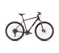 Bicicletta ibrida cube nature one con cambio shimano essa 8s 700 mm colore amarone rosso viola
