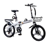 Bicicletta leggera e veloce, Bicicletta pieghevole in acciaio ad alto tenore di carbonio da 16/20/22 pollici a 7 velocità(E,20 inch)