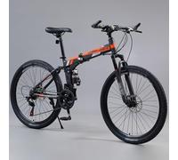 Bicicletta leggera e veloce, Mountain bike pieghevole da 26 pollici con telaio in acciaio al carbonio for adulti, unisex, velocità multiple(D,21speed)