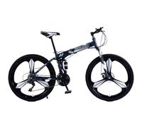 Bicicletta leggera e veloce, MTB pieghevole da 24/26 pollici, 21 velocità, doppia sospensione, doppi freni a disco, multicolore, for tutti i terreni(E,24 inch)