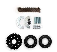 Bicicletta parlò Catena Ruota Posteriore; Sprocket Bici per la Sinistra Motore Kit 16t incosciente con Adattatore per Il Motore my1016z (Kit 3)
