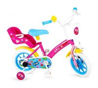 Bicicletta Peppa Pig 12 Pollici con Rotelle, Cestino e Portabambola