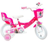 Bicicletta per Bambina 12” 2 Freni Barbie Rosa/Bianca