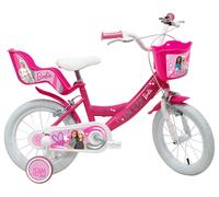Bicicletta per Bambina 14" 2 Freni Barbie Rosa