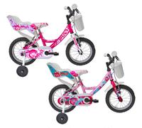 Bicicletta per Bambina 14” 2 Freni Bimba Mya Ciclamino o Rosa/Ciclamino